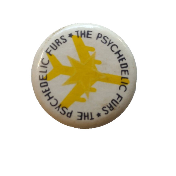 The Psychedelic Furs Badge Pinback Button Jet Original UK New Wave Band Vintage - Picture 1 of 2
